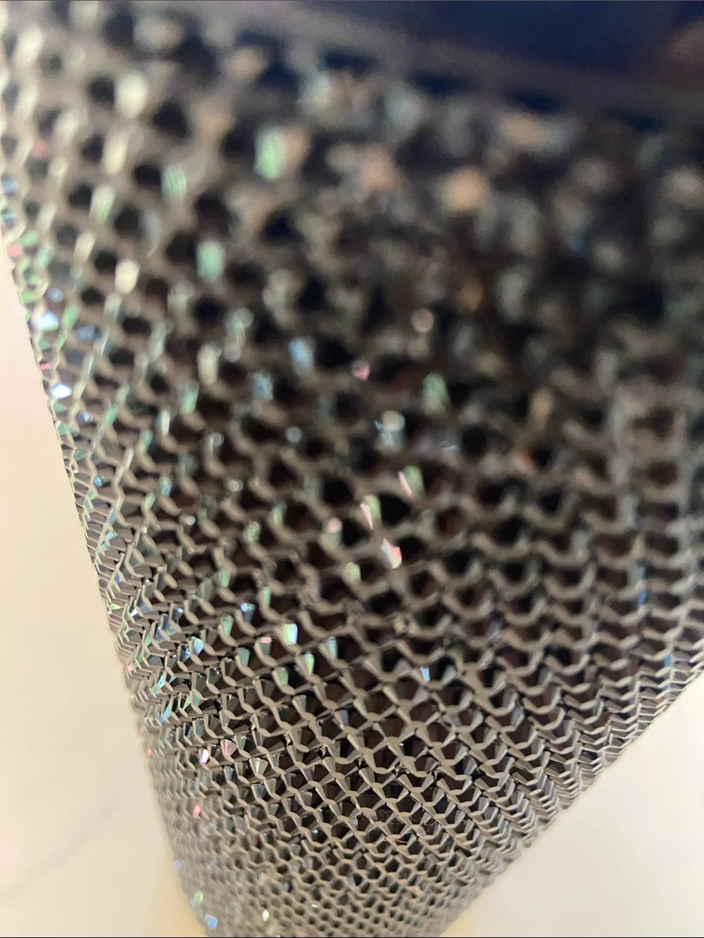 Black Crystal-Embellished Toilet Brush with Gloss Handle